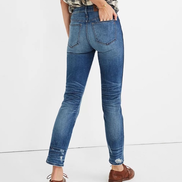 Madewell Slim Straight Jeans: Distressed Button-Front Edition - Picture 2 of 14